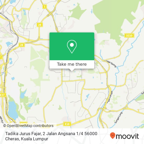 Peta Tadika Jurus Fajar, 2 Jalan Angsana 1 / 4 56000 Cheras