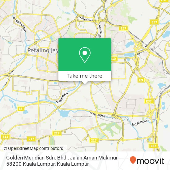 Golden Meridian Sdn. Bhd., Jalan Aman Makmur 58200 Kuala Lumpur map