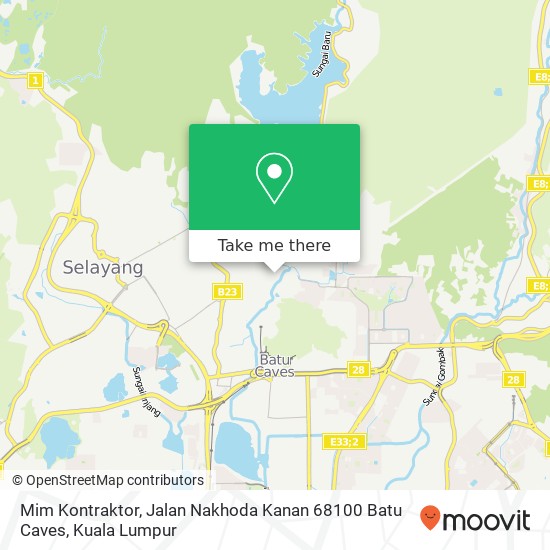 Peta Mim Kontraktor, Jalan Nakhoda Kanan 68100 Batu Caves