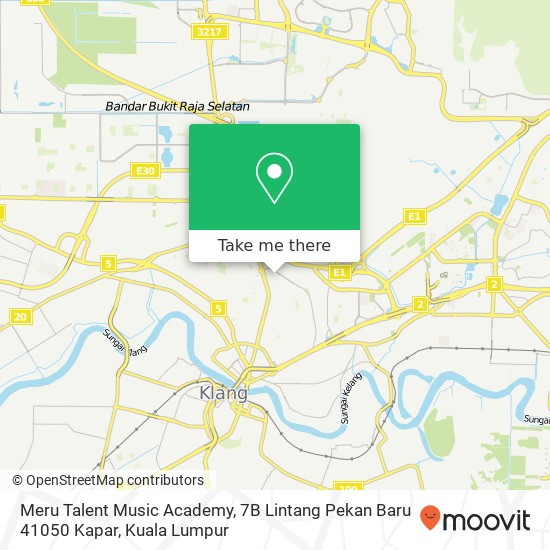 Meru Talent Music Academy, 7B Lintang Pekan Baru 41050 Kapar map