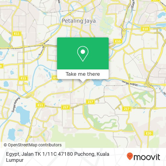 Egypt, Jalan TK 1 / 11C 47180 Puchong map