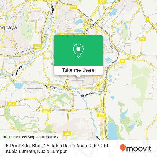 E-Print Sdn. Bhd., 15 Jalan Radin Anum 2 57000 Kuala Lumpur map