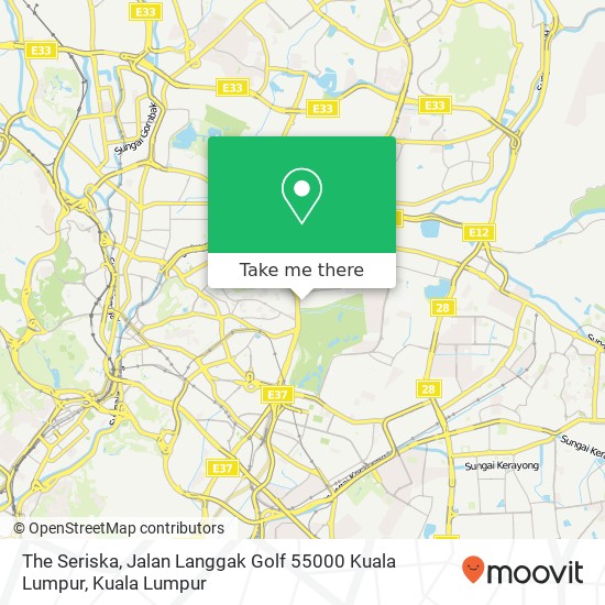 Peta The Seriska, Jalan Langgak Golf 55000 Kuala Lumpur