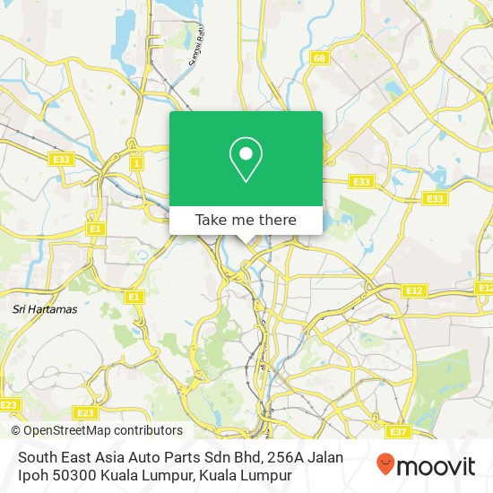 South East Asia Auto Parts Sdn Bhd, 256A Jalan Ipoh 50300 Kuala Lumpur map