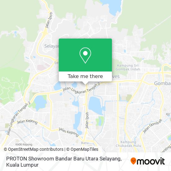 Peta PROTON Showroom Bandar Baru Utara Selayang