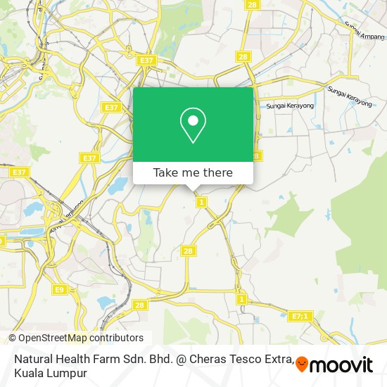 Natural Health Farm Sdn. Bhd. @ Cheras Tesco Extra map