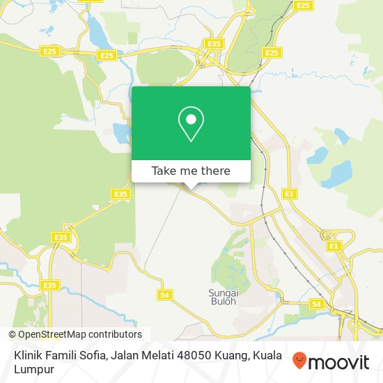 Klinik Famili Sofia, Jalan Melati 48050 Kuang map