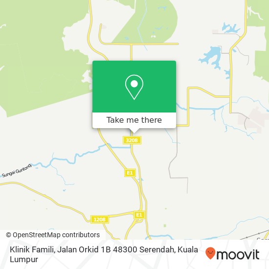 Klinik Famili, Jalan Orkid 1B 48300 Serendah map