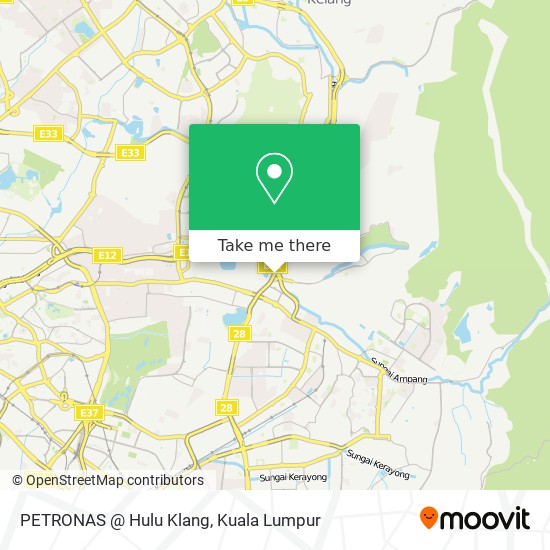 PETRONAS @ Hulu Klang map