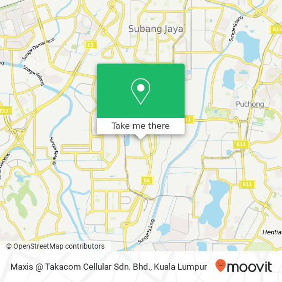Maxis @ Takacom Cellular Sdn. Bhd. map