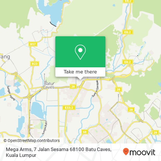 Mega Arms, 7 Jalan Sesama 68100 Batu Caves map