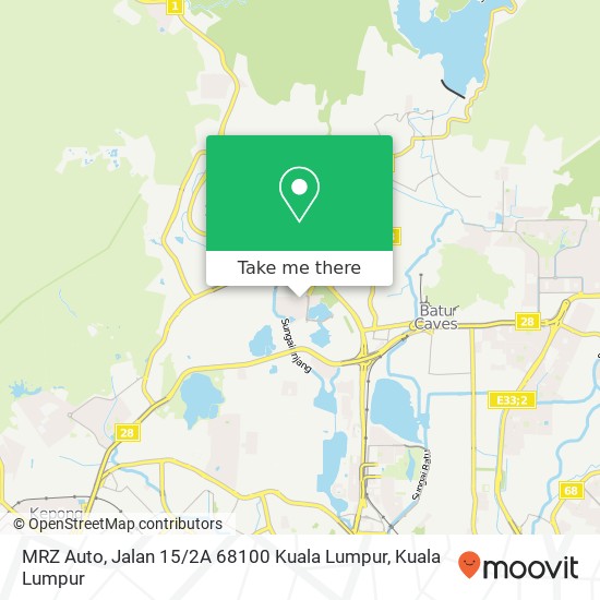 Peta MRZ Auto, Jalan 15 / 2A 68100 Kuala Lumpur
