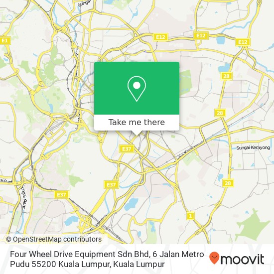 Four Wheel Drive Equipment Sdn Bhd, 6 Jalan Metro Pudu 55200 Kuala Lumpur map