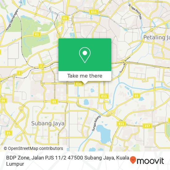 BDP Zone, Jalan PJS 11 / 2 47500 Subang Jaya map