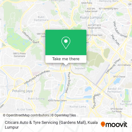 Citicars Auto & Tyre Servicing (Gardens Mall) map