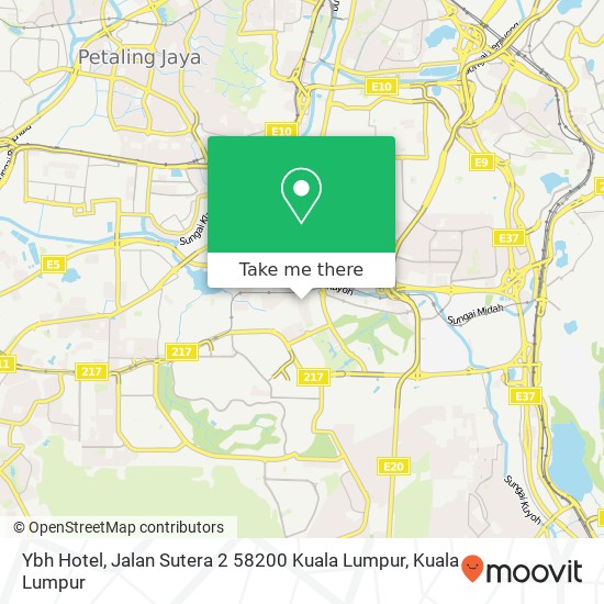 Ybh Hotel, Jalan Sutera 2 58200 Kuala Lumpur map