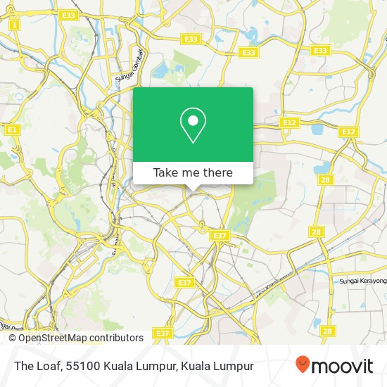 Peta The Loaf, 55100 Kuala Lumpur