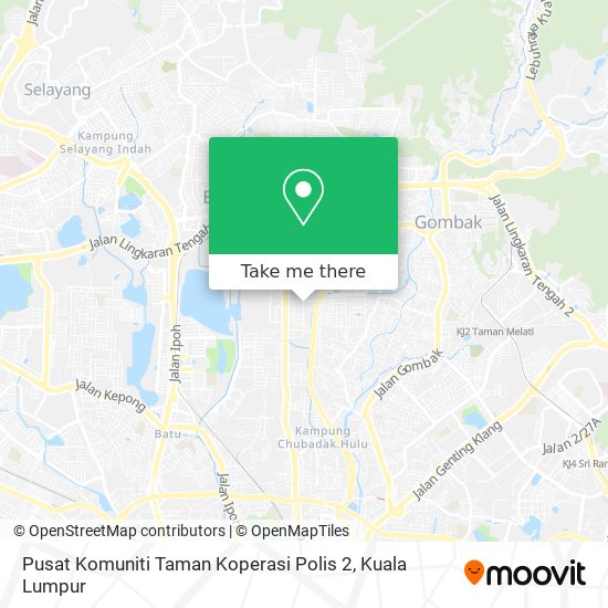 Peta Pusat Komuniti Taman Koperasi Polis 2