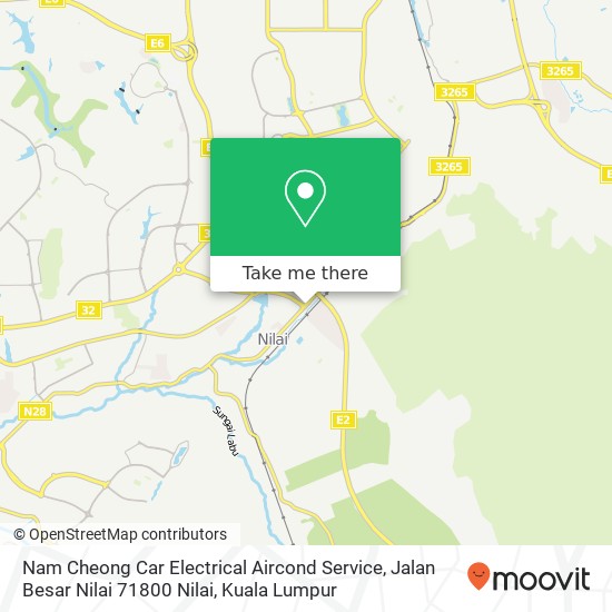 Peta Nam Cheong Car Electrical Aircond Service, Jalan Besar Nilai 71800 Nilai