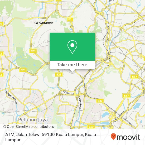 Peta ATM, Jalan Telawi 59100 Kuala Lumpur