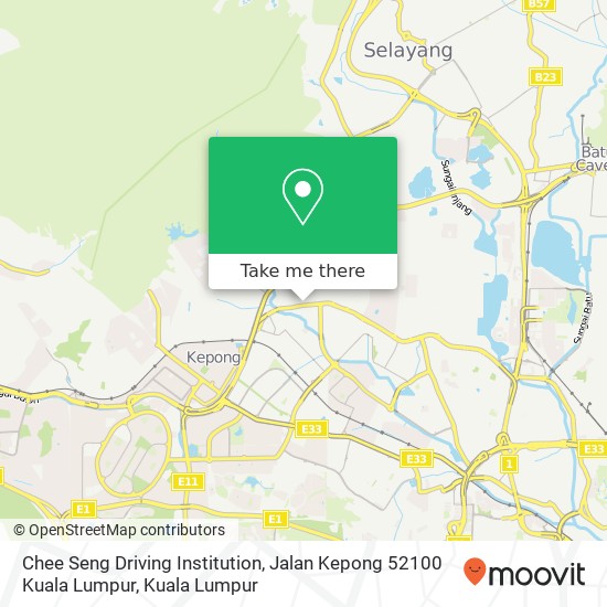 Chee Seng Driving Institution, Jalan Kepong 52100 Kuala Lumpur map