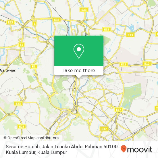 Peta Sesame Popiah, Jalan Tuanku Abdul Rahman 50100 Kuala Lumpur