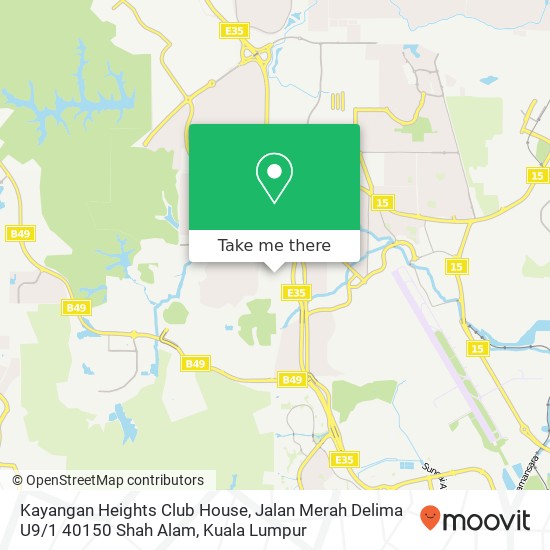 Kayangan Heights Club House, Jalan Merah Delima U9 / 1 40150 Shah Alam map