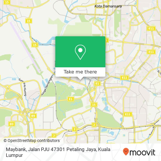 Peta Maybank, Jalan PJU 47301 Petaling Jaya