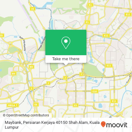 Maybank, Persiaran Kerjaya 40150 Shah Alam map