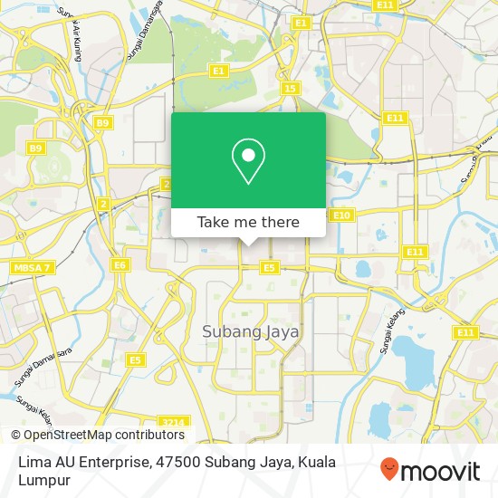 Peta Lima AU Enterprise, 47500 Subang Jaya