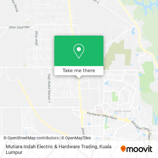 Peta Mutiara Indah Electric & Hardware Trading