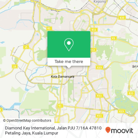 Diamond Key International, Jalan PJU 7 / 16A 47810 Petaling Jaya map