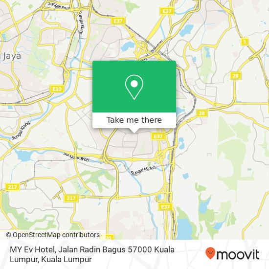 MY Ev Hotel, Jalan Radin Bagus 57000 Kuala Lumpur map