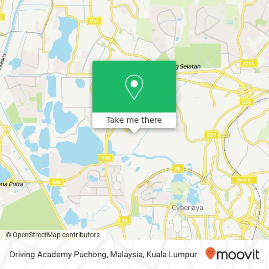 Driving Academy Puchong, Malaysia map