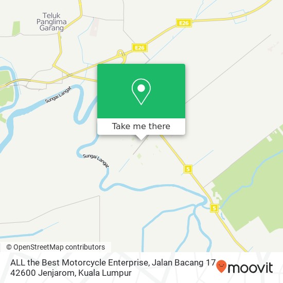 ALL the Best Motorcycle Enterprise, Jalan Bacang 17 42600 Jenjarom map