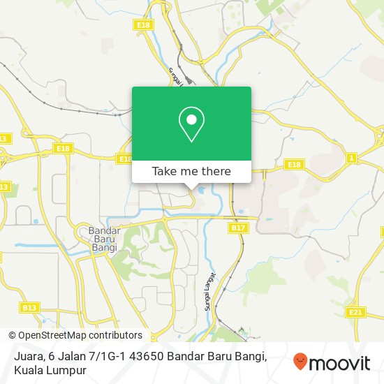 Juara, 6 Jalan 7 / 1G-1 43650 Bandar Baru Bangi map