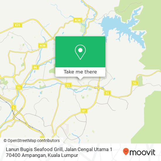 Lanun Bugis Seafood Grill, Jalan Cengal Utama 1 70400 Ampangan map