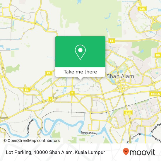 Lot Parking, 40000 Shah Alam map