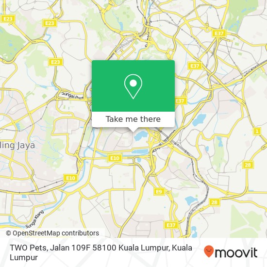 TWO Pets, Jalan 109F 58100 Kuala Lumpur map