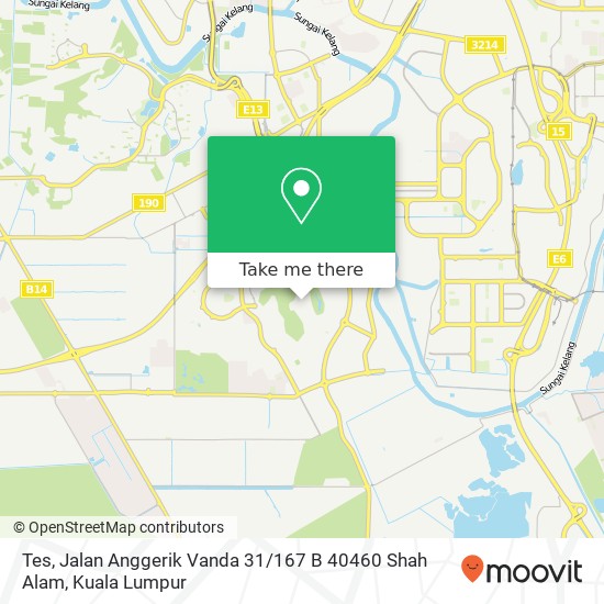 Peta Tes, Jalan Anggerik Vanda 31 / 167 B 40460 Shah Alam