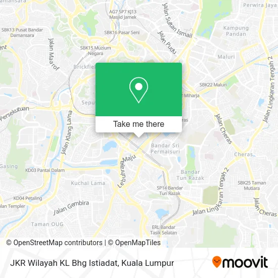 JKR Wilayah KL Bhg Istiadat map