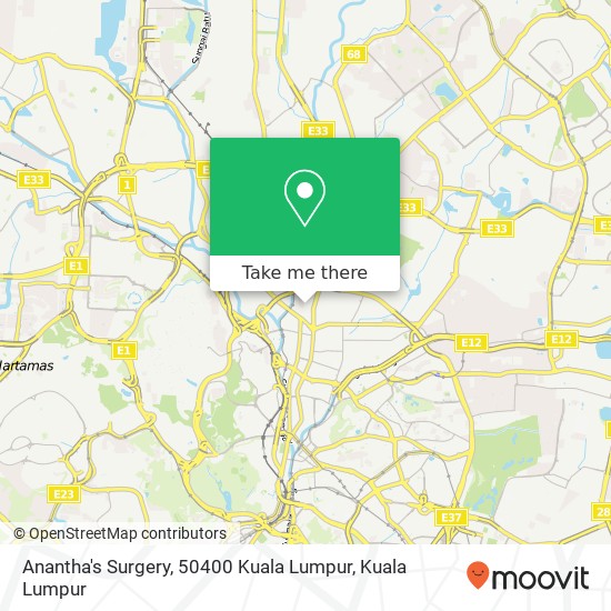 Anantha's Surgery, 50400 Kuala Lumpur map