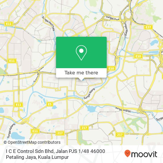 I C E Control Sdn Bhd, Jalan PJS 1 / 48 46000 Petaling Jaya map