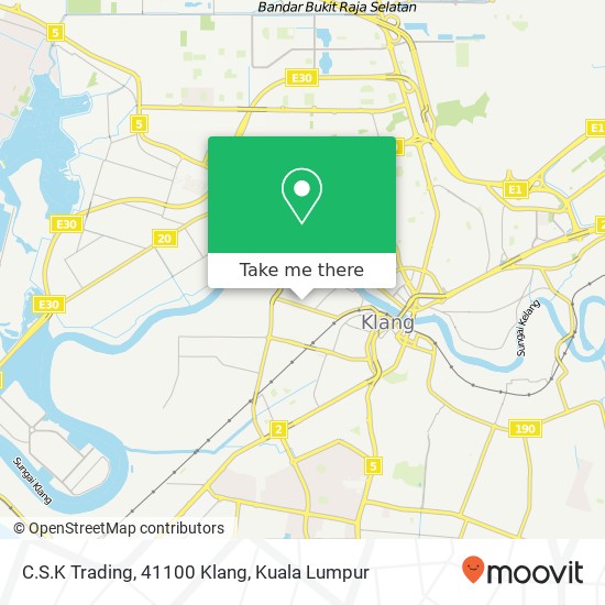 Peta C.S.K Trading, 41100 Klang