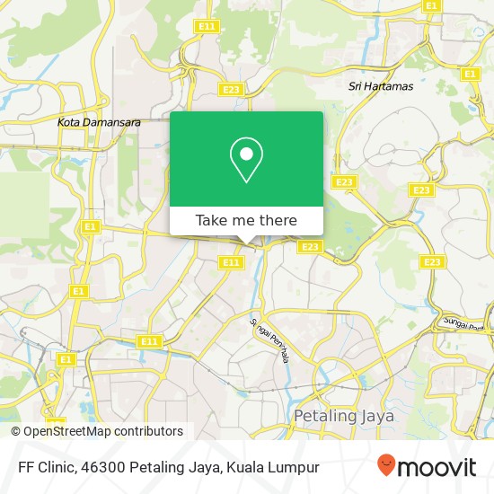 Peta FF Clinic, 46300 Petaling Jaya