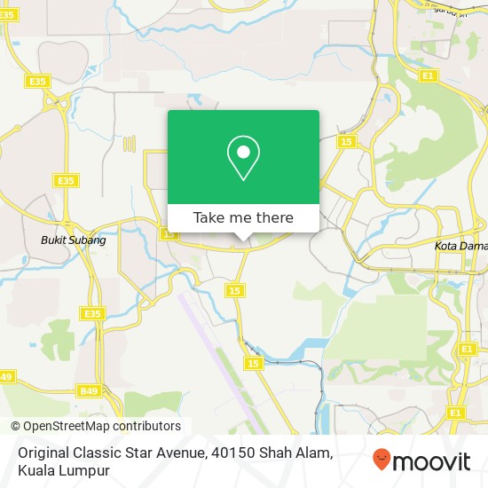 Peta Original Classic Star Avenue, 40150 Shah Alam