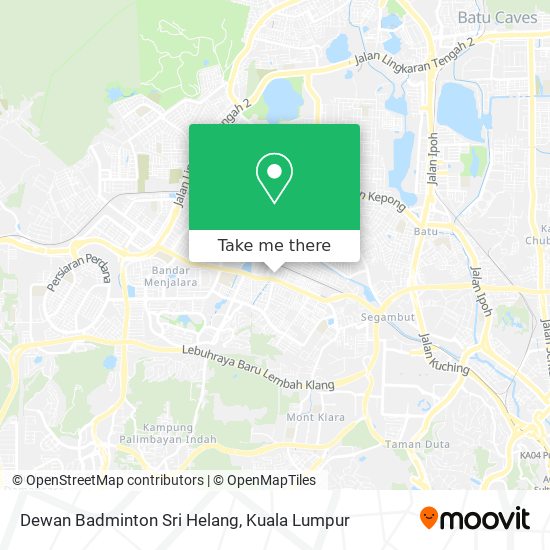 Dewan Badminton Sri Helang map