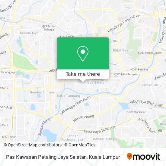 Pas Kawasan Petaling Jaya Selatan map