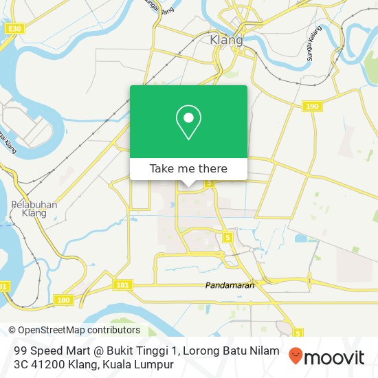 Peta 99 Speed Mart @ Bukit Tinggi 1, Lorong Batu Nilam 3C 41200 Klang