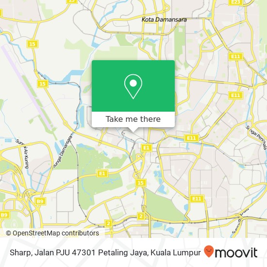 Peta Sharp, Jalan PJU 47301 Petaling Jaya